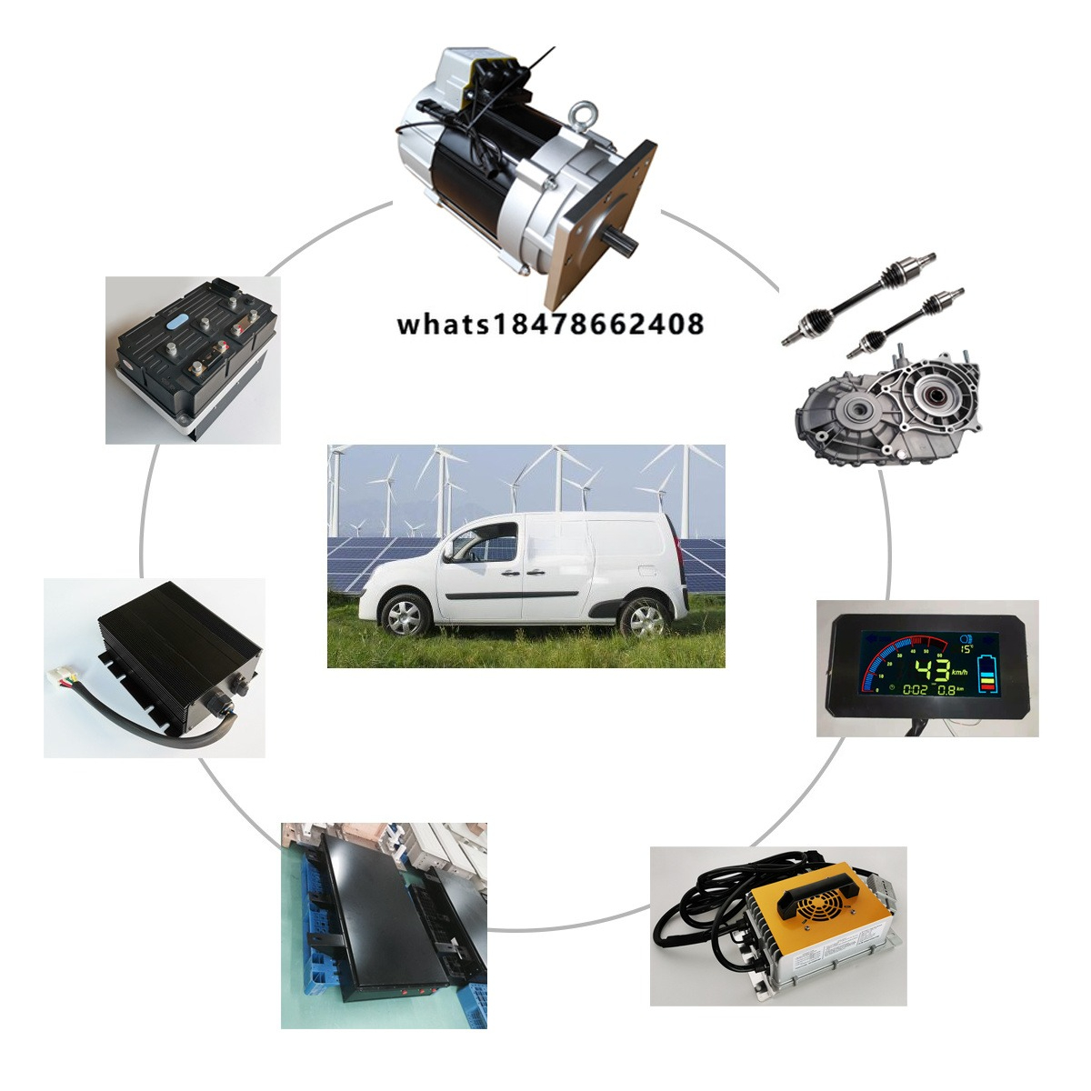 Ev Electric Motor Conversion Kit Car - 15kW電動モーターカー電気化コンバージョンキットAC誘導モーターEVカー