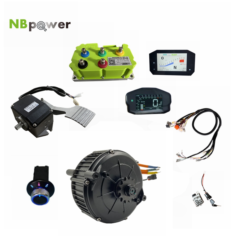 Mid Drive Motor Kit 72V 5000W - QSMOTOR 165 35H 5000WミッドドライブPMSMモーターキット 電動モペットダートバイク用 Fardriver