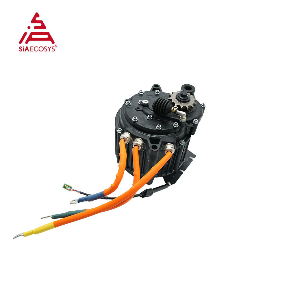 Mid Drive Motor Kit 72V 5000W - QSMOTOR J155A-36 5000W 72V ヘアピン型PMSMミッドドライブモーターキット（ギアボックス、IP67エンコーダー付き）電動ダートバイク/電動バイク用