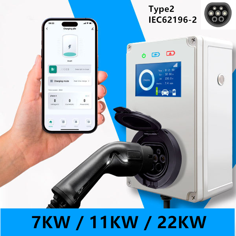 Ev Charger Type 2 22Kw 32A 3 Phase - タイプ2 EV充電器 32A 7KW充電ステーション IEC62196-2 11KW