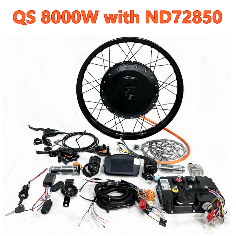 Fardriver Nd72850 Controller - QS273 40H V3 ピーク8000W 150mmブラシレスハブモーターホイールキット（Fardriver ND72850コントローラー付き）17～21インチ電動自転車・バイク用