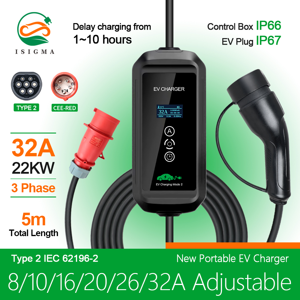 電気自動車充電器ev,タイプ2,22kW,32A,22kW, - Ev Charger Type 2 22Kw 32A 3 Phase のレビューと価格