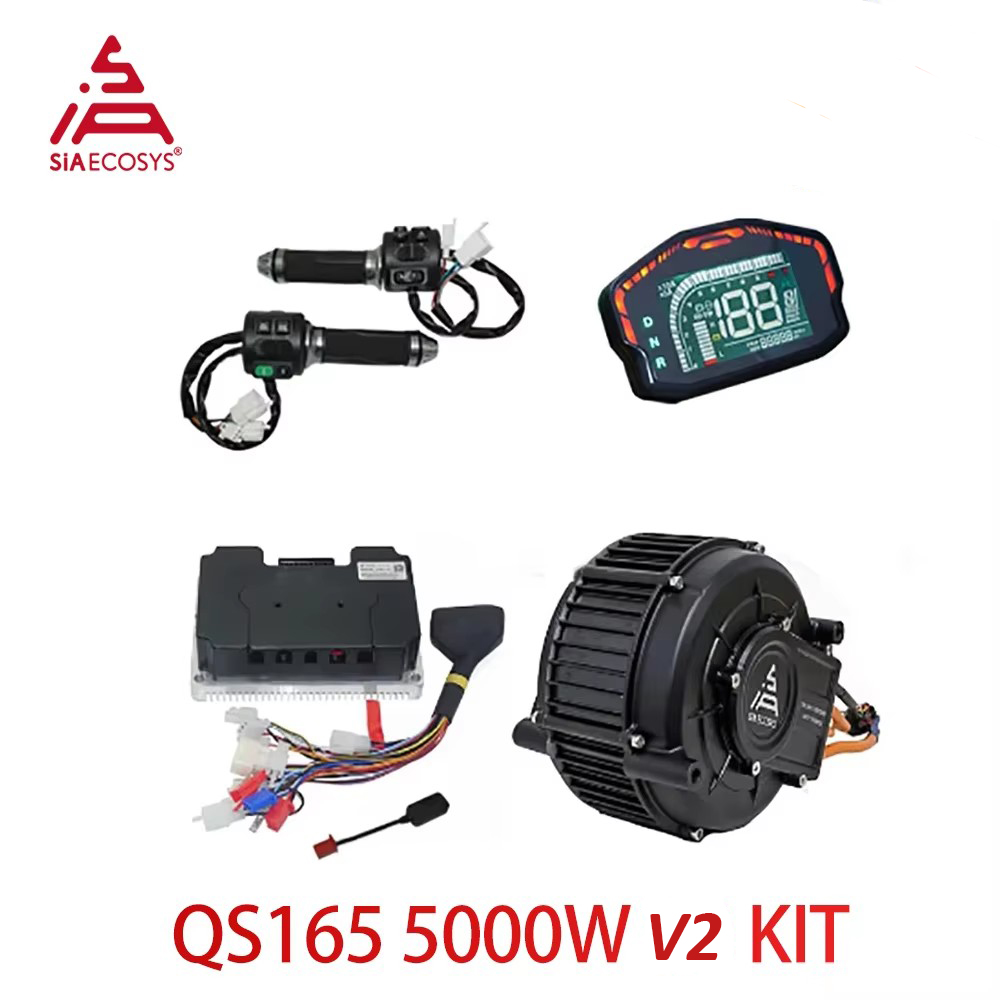 QS165 V2 5000W 72V ミッドドライブモーター - Mid Drive Motor Kit 72V 5000W のレビューと価格