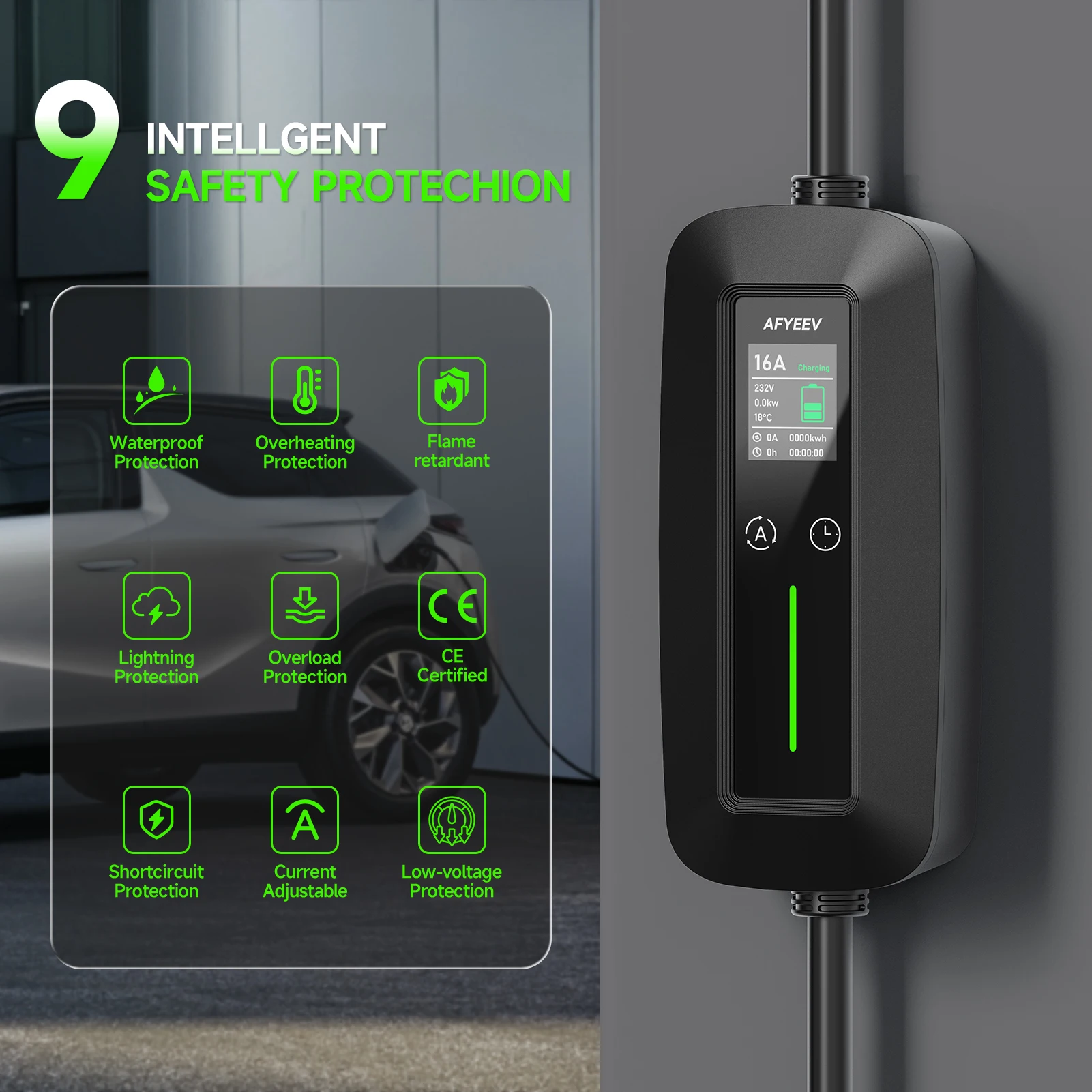 11KW 16A 3相 ポータブルEV充電器 ウォールボック - Type 2 Portable Ev Charger 11Kw Cee のレビューと価格