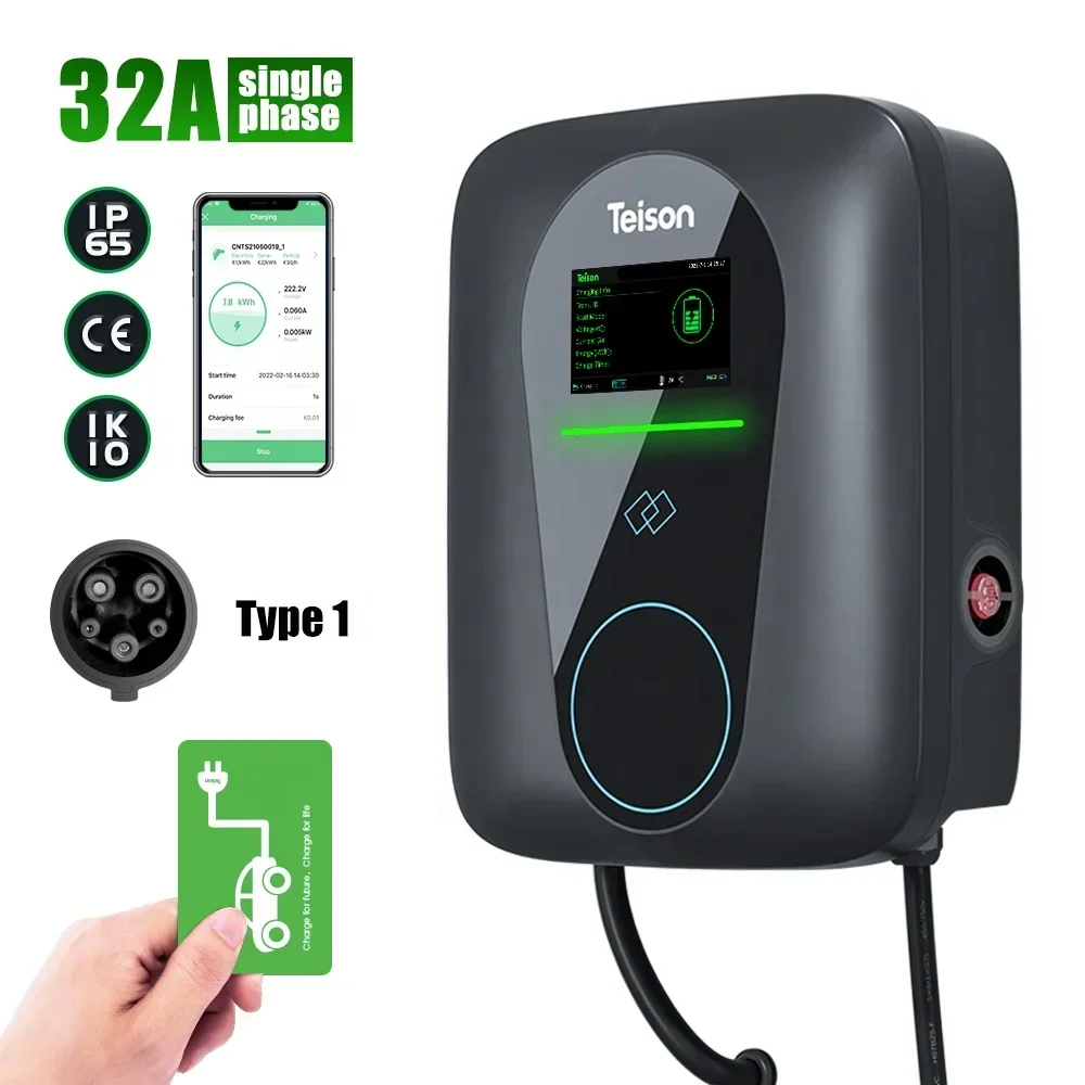 Teison 7kw 32A ACウォールボックス充電器 レ - J1772 Evse 32A Level 2 Charger のレビューと価格