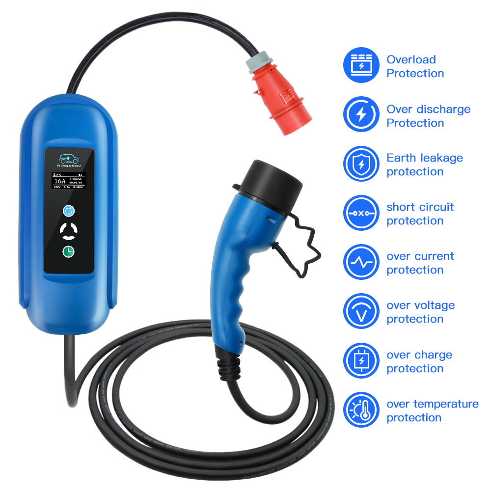 Kolanky-電気自動車EV充電器,アダプターケーブル,5 - Type 2 Portable Ev Charger 11Kw Cee のレビューと価格