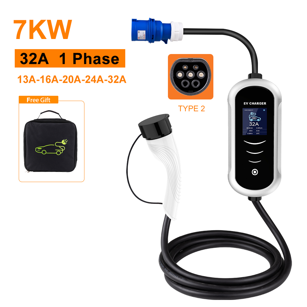 Ipengen-電気自動車用ポータブル充電器、ウォレットボッ - Type 2 Portable Ev Charger 11Kw Cee のレビューと価格