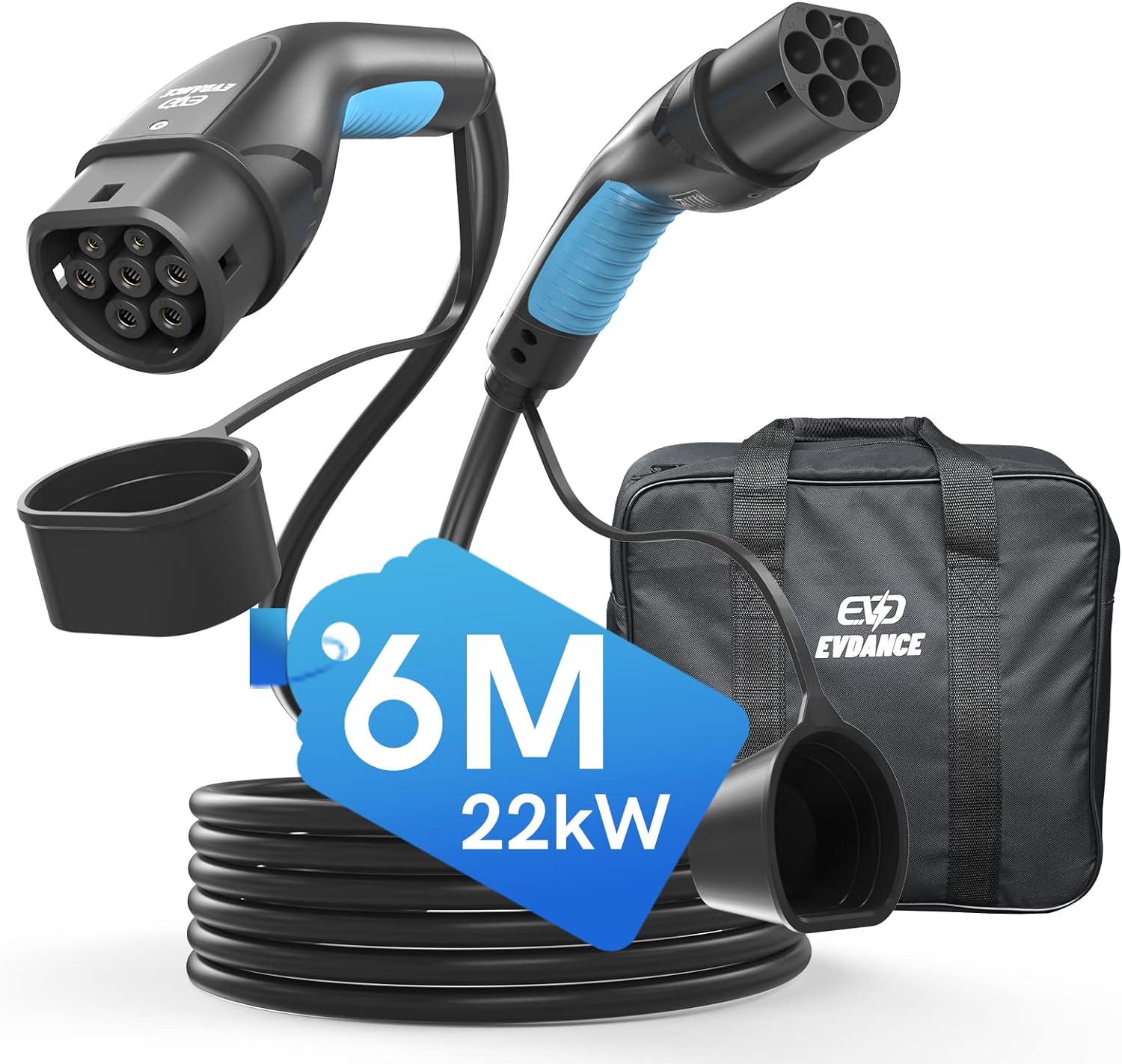 EVDANCE 6/8/10M EV充電ケーブル 22KW  - Ev Charger Type 2 22Kw 32A 3 Phase のレビューと価格
