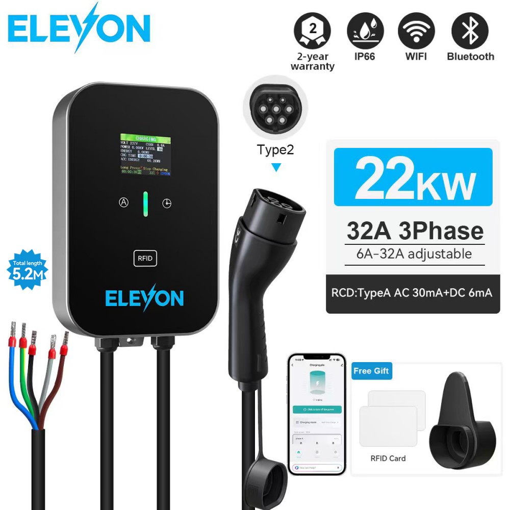 ELEVON EV充電ステーション 22KW Type2 電 - Ev Charger Type 2 22Kw 32A 3 Phase のレビューと価格