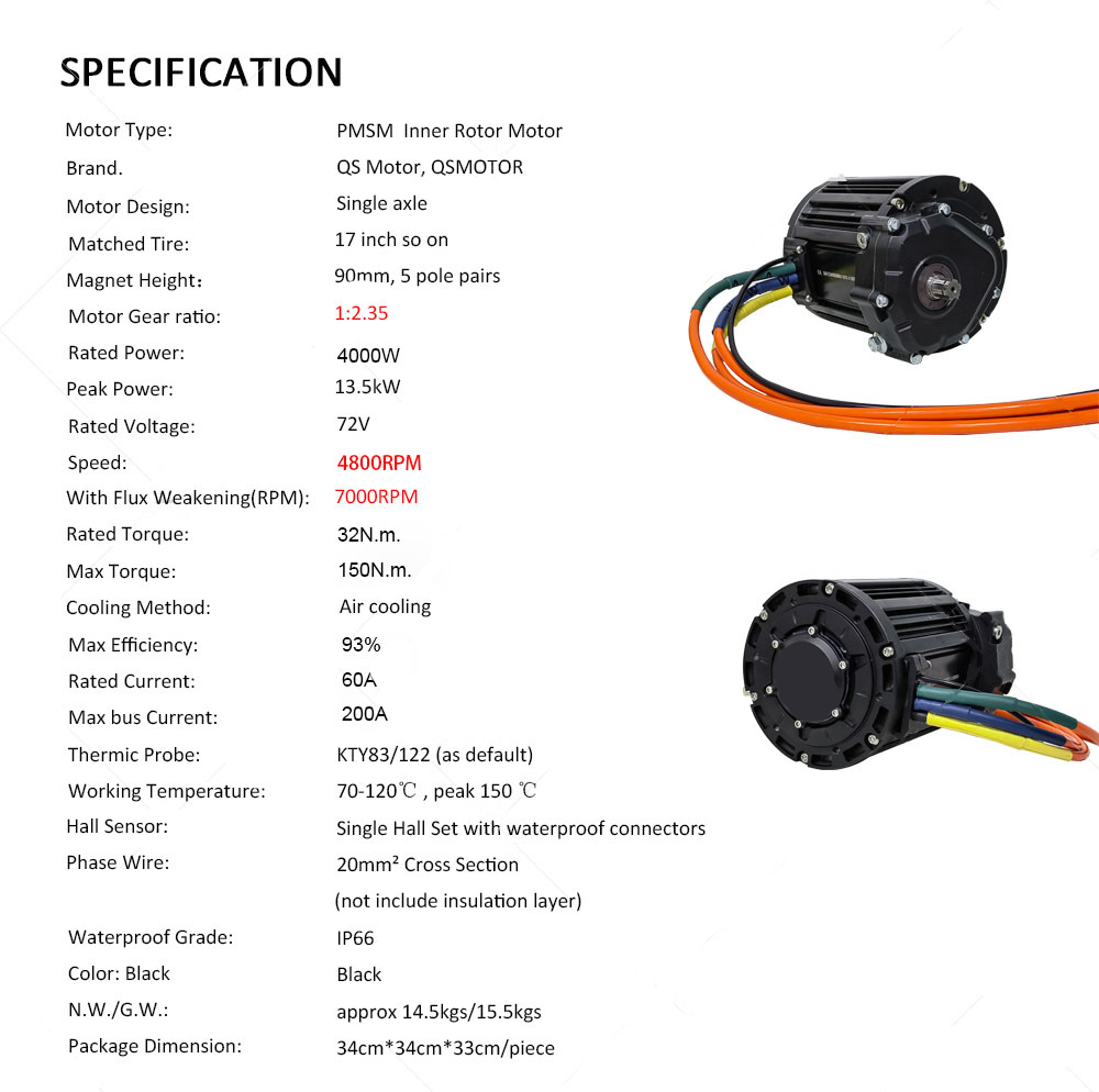 QS 90H 138 4000W V3ミッドドライブモーター - Fardriver Nd72850 Controller のレビューと価格